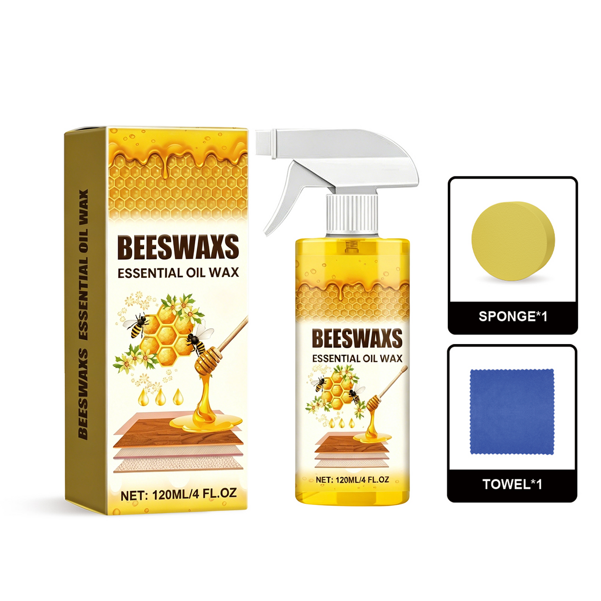 🔥🔥🔥Beeswax Floor Polish Spray——Instant Shine, Green & Safe
