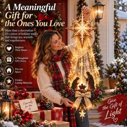 ✨Last Day 49% OFF✨✝️ Bethlehem Star – Lighted Nativity Wall Decor