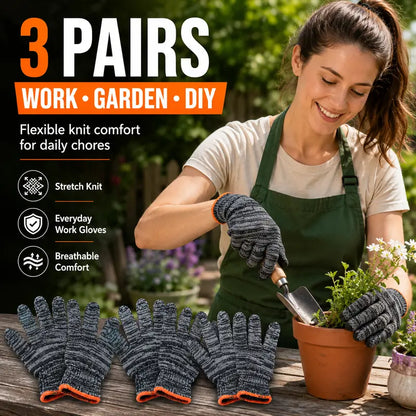 🔥Final 3 hours 50% off:Unisex gardening gloves; versatile work gloves with strong grip, made of stretchy, breathable knit fabric; suitable for gardening, DIY, household chores, and workshop tasks